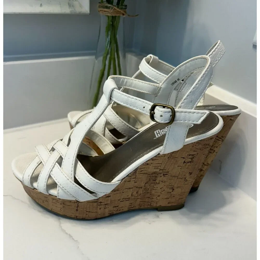 Brash Brand Wedge Strappy Sandals Women's Size 6
